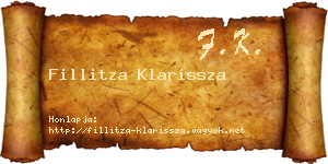 Fillitza Klarissza névjegykártya